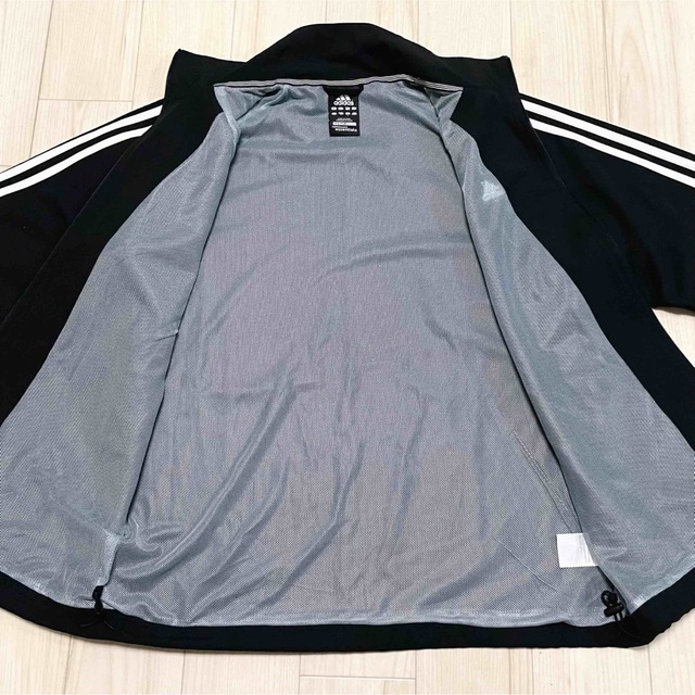 adidas(アディダス)の【used】adidas セットアップ ジャージ トラックジャケット 黒×白 L メンズのトップス(ジャージ)の商品写真