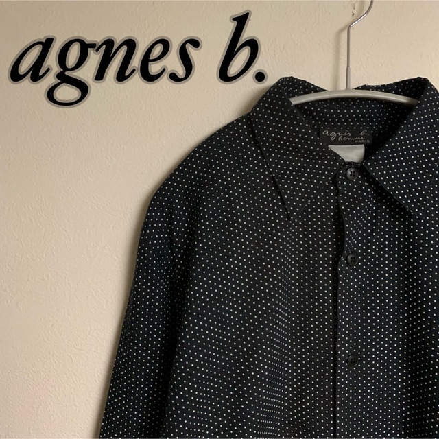 agnes b. - agnes b. アニエスベー ドット 柄 シャツ ネイビーの通販