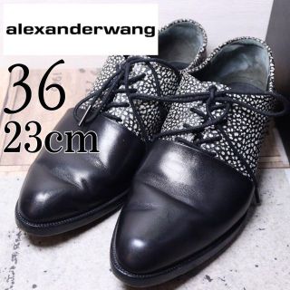 アレキサンダーワン(Alexander Wang)のAlexanderWang アレキサンダーワン 23 ローファー 切替レザー 黒(ローファー/革靴)