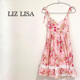 リズリサ(LIZ LISA)のLIZ LISA キャミワンピ　花柄　ピンク系　タグ付き未使用品(ミニワンピース)