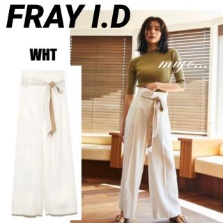 FRAY I.D - FRAY I.D/バイカラーベルトハイウエストパンツの通販 by mi