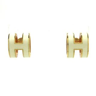 美品HERMESシャルニエールPMゴールドピアスシェーヌダンクルファラン