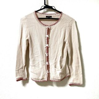 TOCCA - シルク ニット カーディガン 長袖 カットソー M ベージュ TOCCA - シルク ニット カーディガン 長袖 カットソー M ベージュ