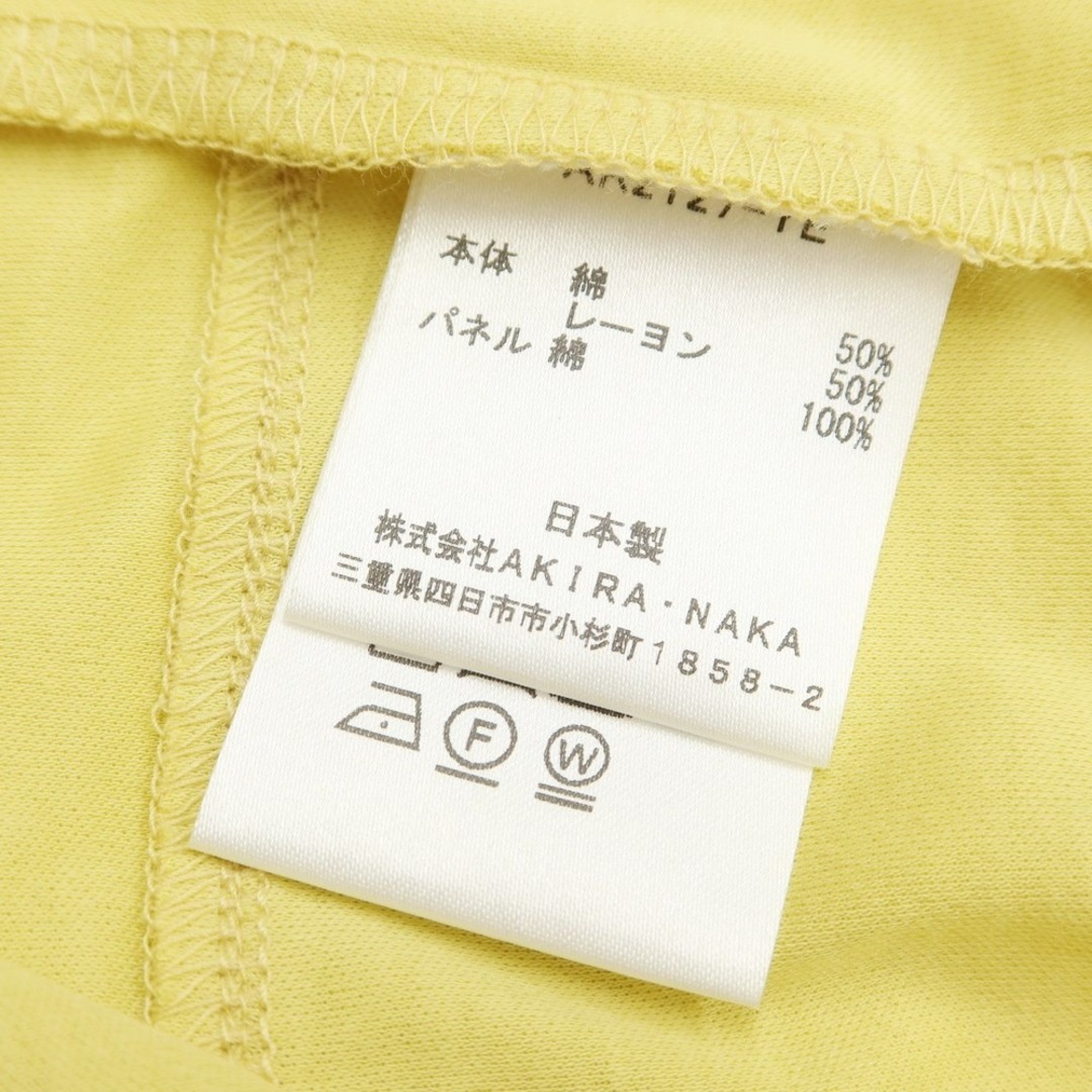 アキラナカ AKIRANAKA コットンレーヨン 半袖 Ｔシャツ イエロー