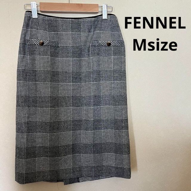 【新品日本製】FENNEL きちんとチェックスカート　M