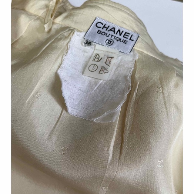 CHANEL(シャネル)の【CHANEL】麻　半袖スーツ36サイズ レディースのフォーマル/ドレス(スーツ)の商品写真