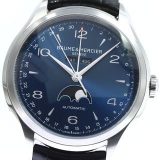 ボームエメルシエ(BAUME&MERCIER)のボーム＆メルシェ Baume & Mercier MOA10112 クリフトン ムーンフェイズ トリプルカレンダー 自動巻き メンズ 良品 _749911【ev10】(腕時計(アナログ))