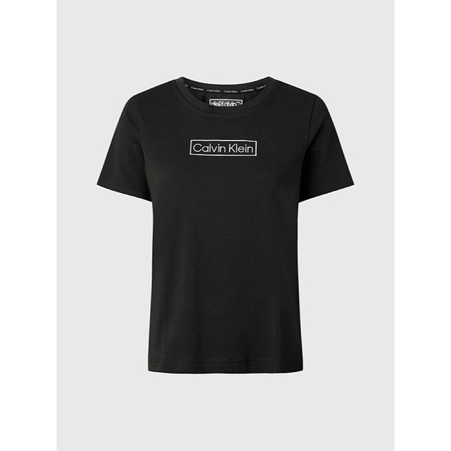 Calvin Klein(カルバンクライン)の【新品】カルバンクライン Tシャツ ヘリテージロゴ ブラック M レディースのトップス(Tシャツ(半袖/袖なし))の商品写真