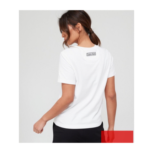 Calvin Klein(カルバンクライン)の【新品】カルバンクライン Tシャツ ヘリテージロゴ ホワイト M レディースのトップス(Tシャツ(半袖/袖なし))の商品写真