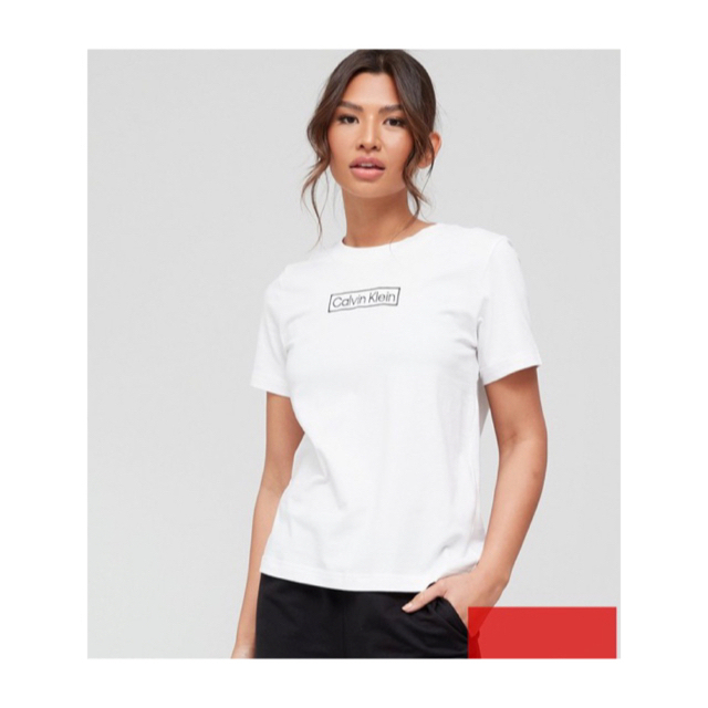 Calvin Klein(カルバンクライン)の【新品】カルバンクライン Tシャツ ヘリテージロゴ ホワイト M レディースのトップス(Tシャツ(半袖/袖なし))の商品写真