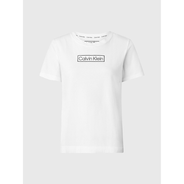 Calvin Klein(カルバンクライン)の【新品】カルバンクライン Tシャツ ヘリテージロゴ ホワイト M レディースのトップス(Tシャツ(半袖/袖なし))の商品写真