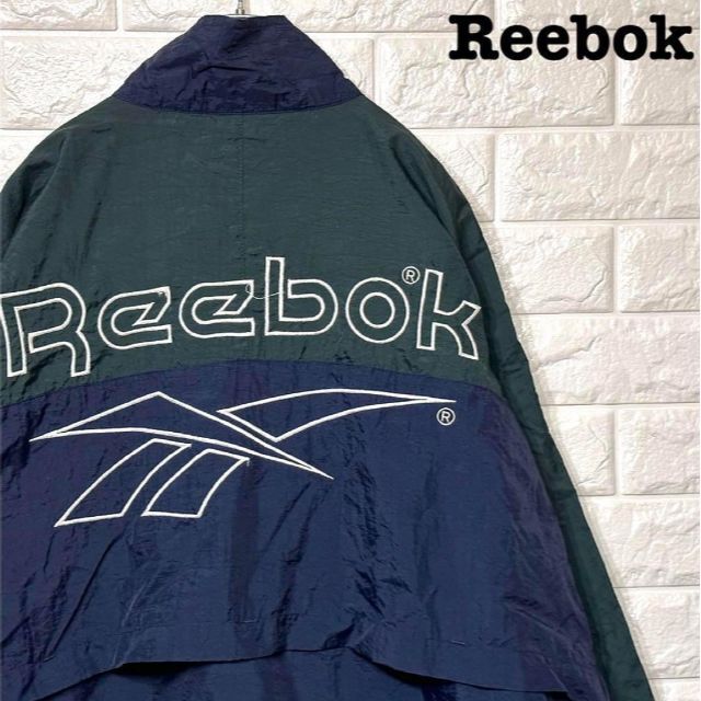 刺繍デカロゴ★リーボックReebokバイカラーナイロンジャケット オーバーサイズのサムネイル