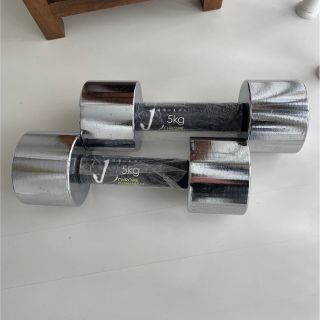 Chrome Dummbell  クロームダンベル5kg 2個セット(トレーニング用品)