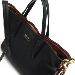 バリー／BALLY バッグ トートバッグ 鞄 ハンドバッグ レディース 女性 女性用レザー 革 本革 ブラック 黒 Missi-xs.n GWKL  2WAY ショルダーバッグ シボ革 シュリンクレザー