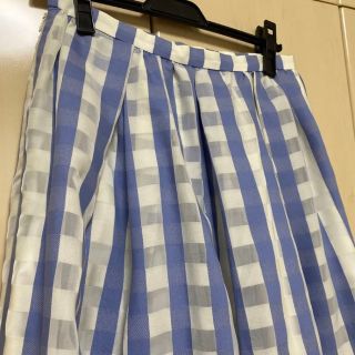 感謝報恩 新品 SEVENTEN セブンテン シースルーギンガムスカート