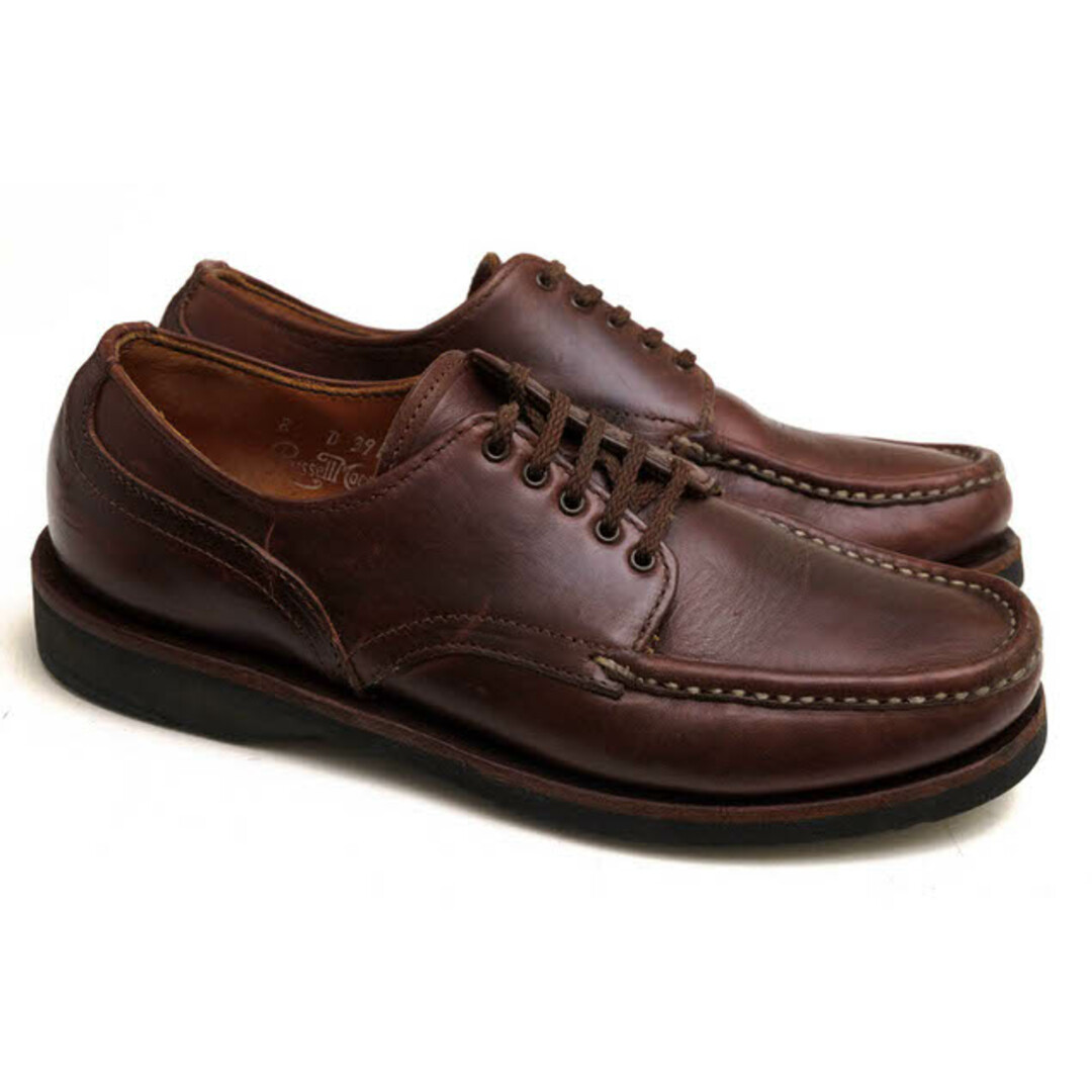 ラッセルモカシン／Russell Moccasin シューズ 靴 メンズ 男性 男性用レザー 革 本革 ダークブラウン 茶 ブラウン COUNTRY  OXFORD カントリーオックスフォード ダブルヴァンプ モカシン Vibramソール