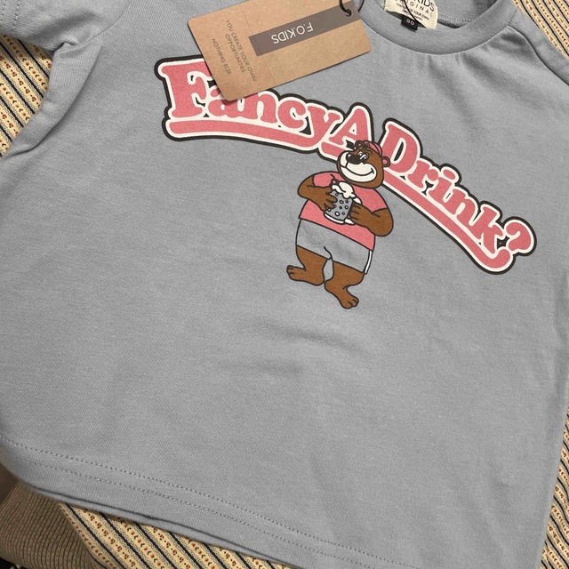 F.O.KIDS(エフオーキッズ)のf.o.kids くまプリントTシャツ　新品未使用 キッズ/ベビー/マタニティのキッズ服女の子用(90cm~)(Tシャツ/カットソー)の商品写真