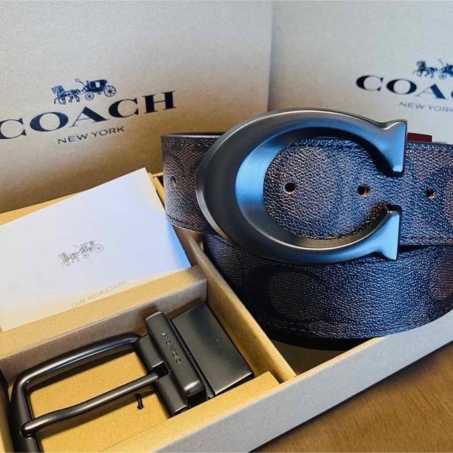 COACH(コーチ)のクリスマスセール　COACHコーチ新品正規品リバーシブルレザーベルト回転バックル メンズのファッション小物(ベルト)の商品写真