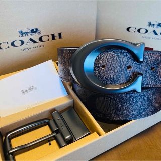 コーチ(COACH)のクリスマスセール　COACHコーチ新品正規品リバーシブルレザーベルト回転バックル(ベルト)