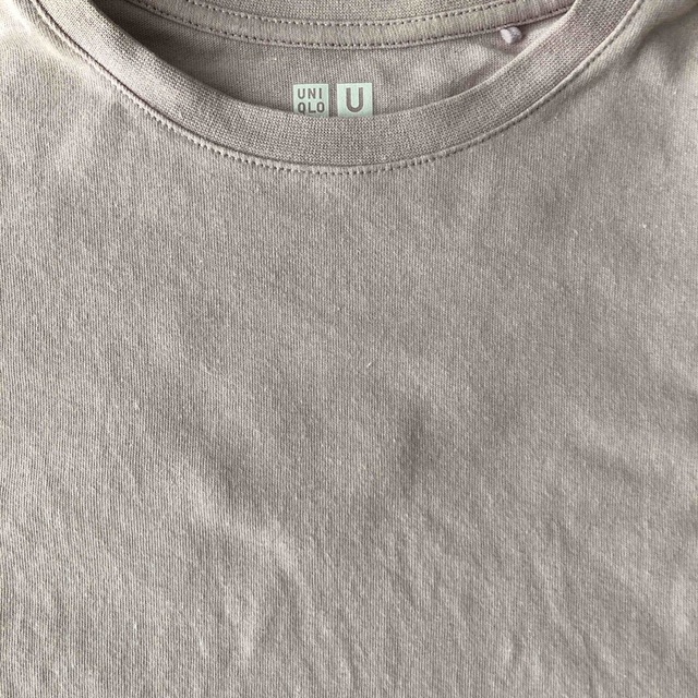 UNIQLO(ユニクロ)のUNIQLO U くすみピンクTシャツ レディースのトップス(Tシャツ(半袖/袖なし))の商品写真