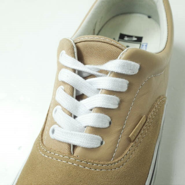 Engineered Garments x VANS VAULT エンジニアードガーメンツ ヴァンズ ボルト 22SS 別注 OG ERA GORE  LX クレイジーパターン エラ US9(27cm) TAN/WHITE サイドゴア スリッポン スニーカー シューズ【中古】【Engineered  ...