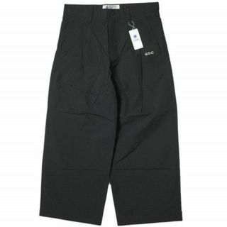 ジーディーシー(GDC)のGDC ジーディーシー 日本製 NYLON WIDE SLACKS ナイロンワイドスラックス M37016 M BLACK ナイロン 2タック パンツ ボトムス【新古品】【中古】【GDC】(スラックス)