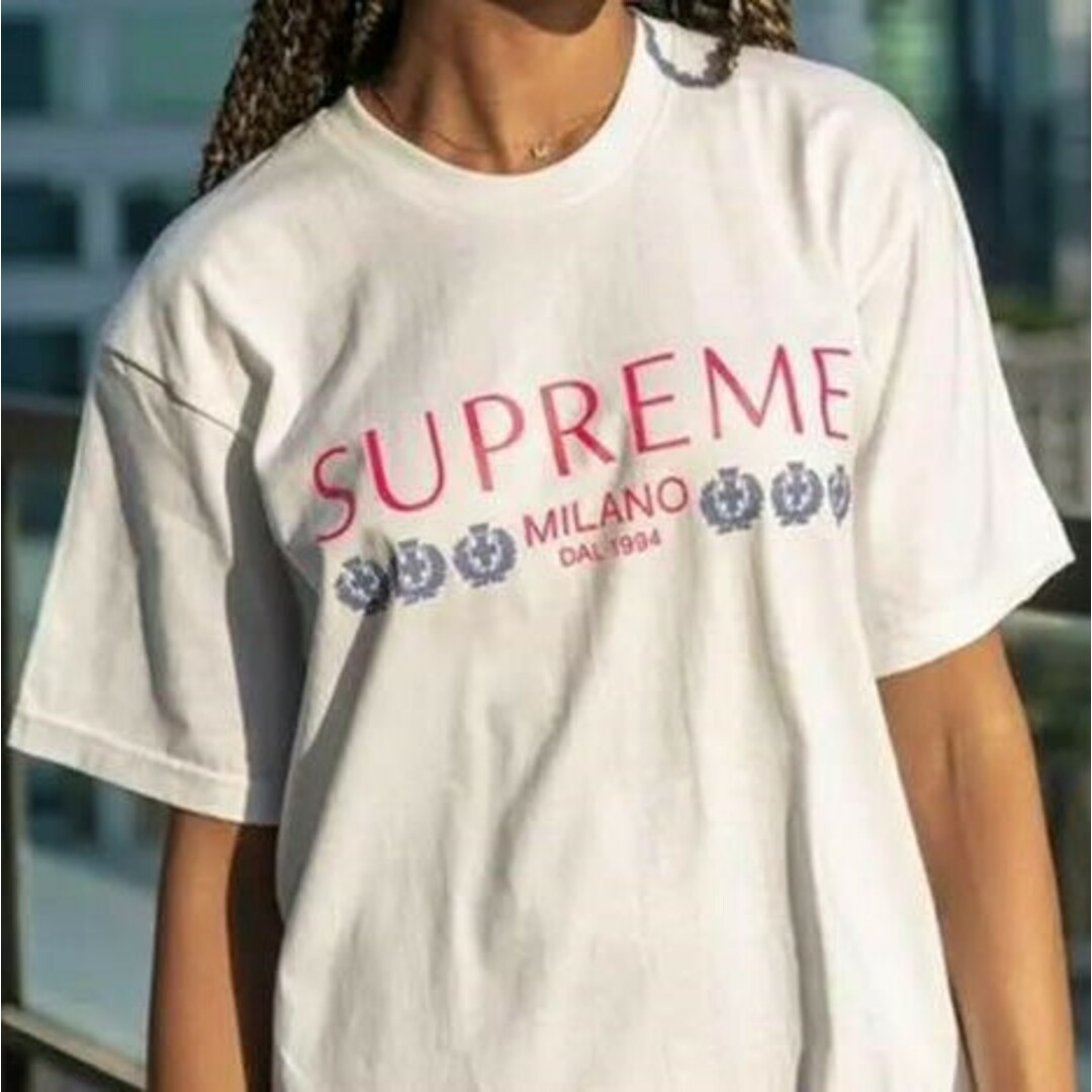 SUPREME　21SS Milano Tee ミラノ ロゴTシャツ