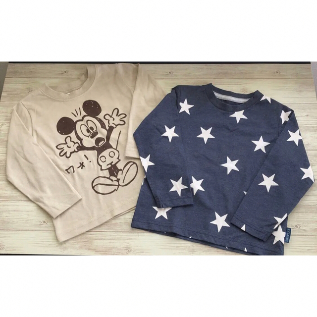 西松屋(ニシマツヤ)のロングTシャツ2点セット　西松屋 Disneybaby キッズ/ベビー/マタニティのキッズ服男の子用(90cm~)(Tシャツ/カットソー)の商品写真