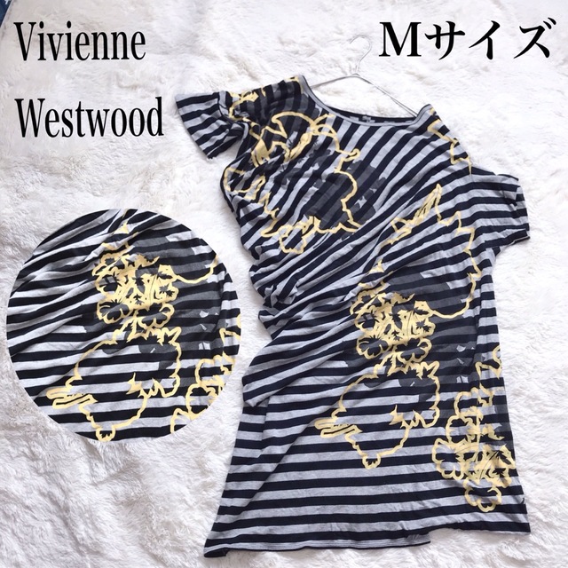 美品 Vivienne Westwood アシンメトリー 巻き ワンピース 総柄レディース