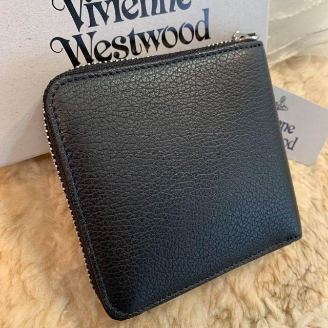 Vivienne Westwood(ヴィヴィアンウエストウッド)の☆新品☆ヴィヴィアンウエストウッド ラウンドジップ コンパクトウォレット 黒 メンズのファッション小物(折り財布)の商品写真