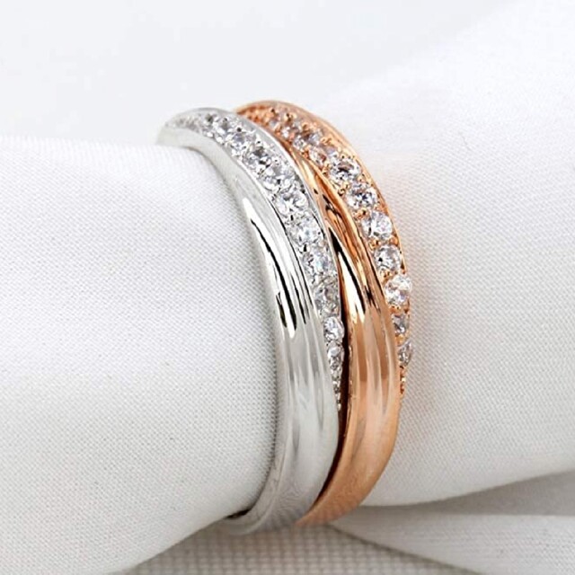 【大人気♪】指輪 アクセサリー エンゲージ リング レディース 結婚 ジルコニア レディースのアクセサリー(リング(指輪))の商品写真