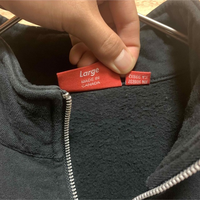 supreme 17aw ハーフジップスウェット ロゴ 黒