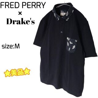 フレッドペリー(FRED PERRY)の☆美品☆ FRED PERRY × Drake's ポロシャツ 刺繍ロゴ M(ポロシャツ)
