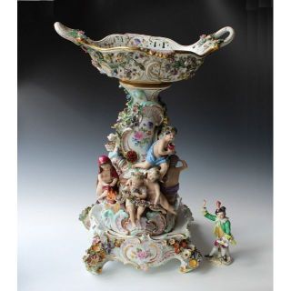 【MEISSEN マイセン】ロイテリッツ『四季の寓意』バスケット型コンポート(陶芸)