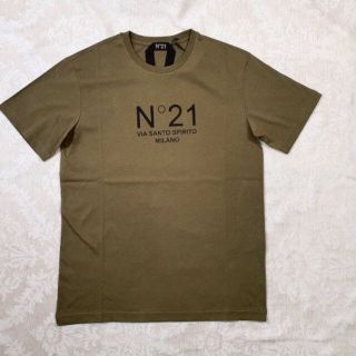 美品 N°21 ヌメロヴェントゥーノ VENICE BEACH 22S-G141-4123 プリントレース Tシャツ ベージュ M コットン他 レディース AY4165A20