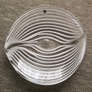 上越クリスタル硝子　　ガラス　皿　　25.5cm(食器)