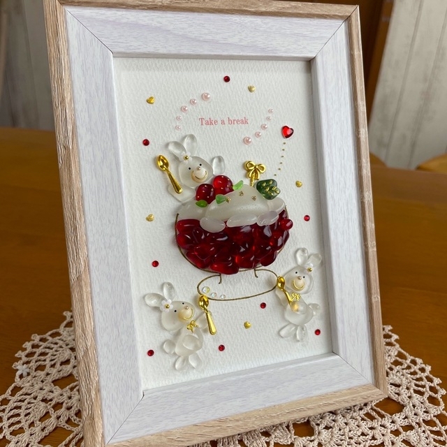 シーグラスアート♡いちごゼリー大好き♡ 6