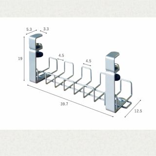 garage ワイヤーケーブルトレー　　スチール製　配線収納(オフィス/パソコンデスク)