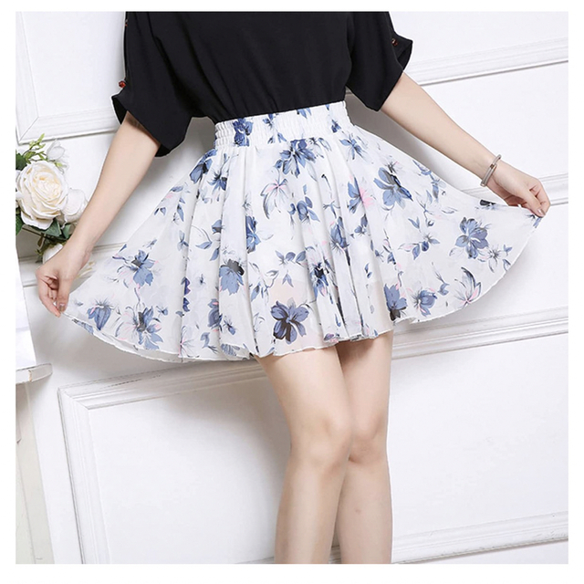 【新品・半額以下‼️👀】花柄シフォンミニスカート レディースのスカート(ミニスカート)の商品写真