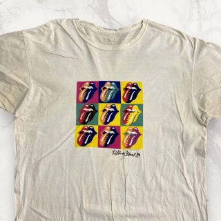 HJY FRUIT 90s 00s  白 ローリングストーンズ　バンド Tシャツ(Tシャツ/カットソー(半袖/袖なし))