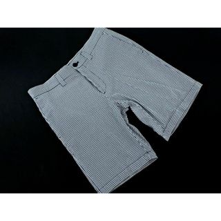 バナナリパブリック(Banana Republic)のBANANA REPUBLIC バナナリパブリック ギンガムチェック ハーフ パンツ size29/白ｘ紺 ■◆ メンズ(ショートパンツ)