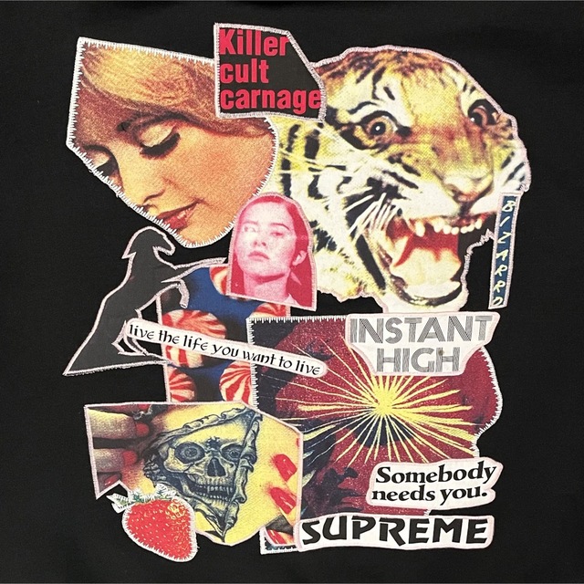 Supreme(シュプリーム)のSupreme Instant High Patches Hooded 黒 L メンズのトップス(パーカー)の商品写真