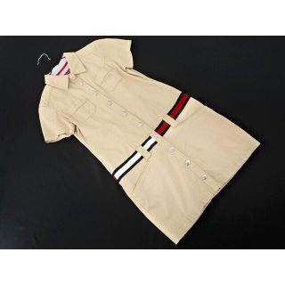 トミーガール(tommy girl)のトミーガール 半袖 シャツ ワンピース sizeS/ベージュ ■◆ レディース(ミニワンピース)