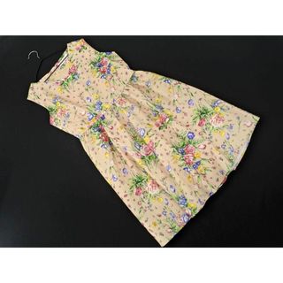 トッコ(tocco)のtocco closet トッコクローゼット 花柄 ノースリーブ ワンピース ベージュ ■◆ レディース(ミニワンピース)