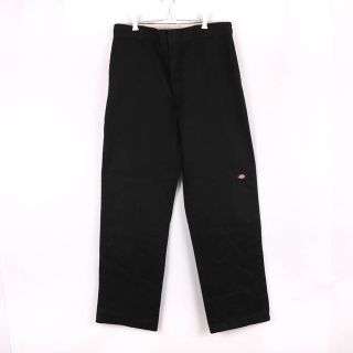 ディッキーズ(Dickies)のディッキーズ ワークパンツ チノパン ルーズフィット ダブルニー ボトムス アメリカ古着 メンズ 36×36サイズ ブラック Dickies(その他)