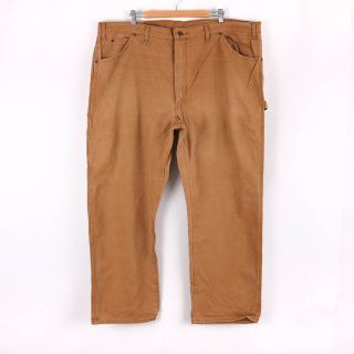 ディッキーズ(Dickies)のディッキーズ ワークパンツ ペインターパンツ 大きいサイズ ワイド ダック地 ボトムス アメリカ古着 メンズ 44×30サイズ ブラウン Dickies(その他)