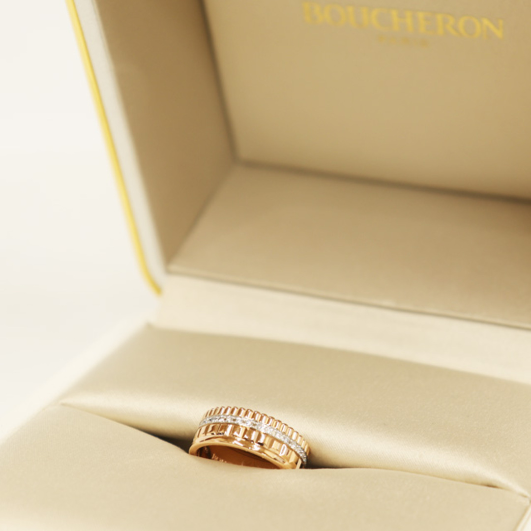 (新品仕上げ済)ブシュロン BOUCHERON キャトル ラディアント ダイヤ リング スモール K18 PG × WG × ダイヤ #53 JRG02485 8601 (新品仕上げ済)ブシュロン BOUCHERON キャトル ラディアント ダイヤ リング スモール K18 PG × WG × ダイヤ #53 JRG02485 8601