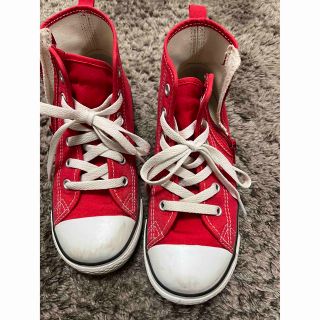 コンバース(CONVERSE)のコンバース　赤　ハイカット　スニーカー　21cm(スニーカー)