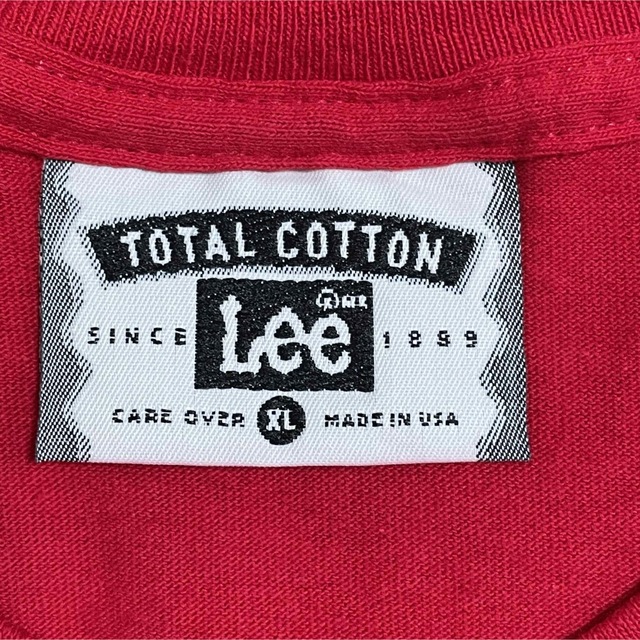 Lee(リー)の【Lee】90s USA製 ロゴ プリント Tシャツ  半袖 レッド US古着 メンズのトップス(Tシャツ/カットソー(半袖/袖なし))の商品写真