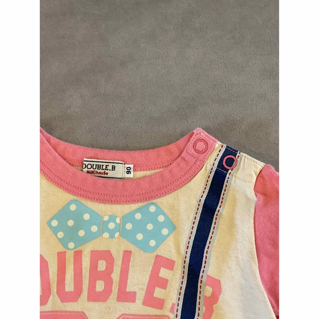 DOUBLE.B(ダブルビー)のダブルビー　ロングTシャツ　size90 キッズ/ベビー/マタニティのキッズ服女の子用(90cm~)(Tシャツ/カットソー)の商品写真